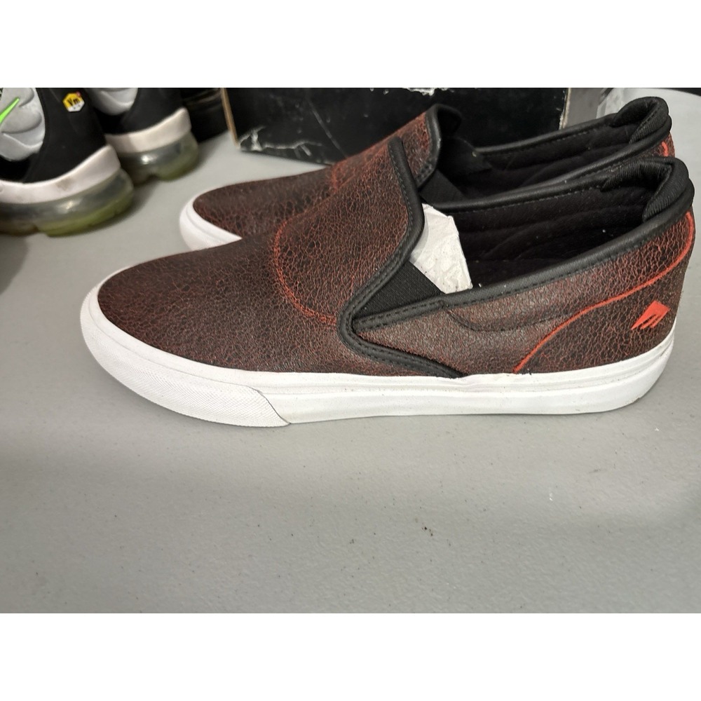 New Emerica Wino G6 Mens Slip On Black Red White Sz 10